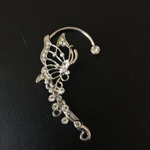 Butterfly Rhinestone Ear Clip